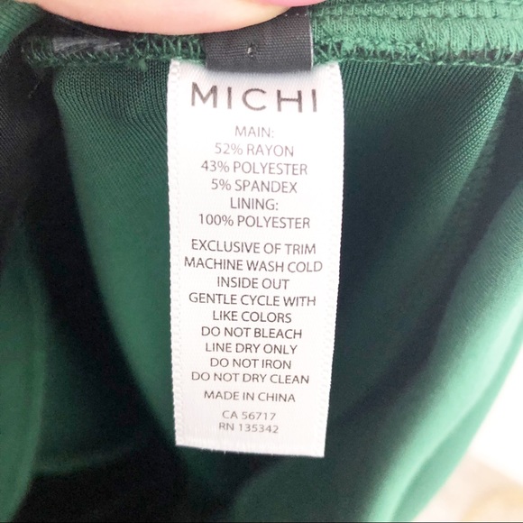 Michi Carve Flare Pant High Waist Color Block Scuba Stripe Pine Green Black - Picture 10 of 15